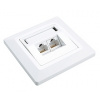 Zásuvka Solarix CAT6 UTP 2 x RJ45 pod omietku biela (23100093)