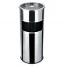 Odpadkový kôš s popolníkom, kovový, inox