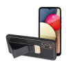 Kryt Forcell LEATHER Case Kickstand Samsung Galaxy A02S čierny