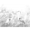 ZUTY Bodkovanie - JESENNÁ KRAJINA S ŽERIAVMI Rámovanie: vypnuté plátno na rám, Rozmer: 40x50 cm