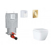 Grohe Uniset Set predstenovej inštalácie, klozetu, dosky SoftClose a tlačidla Arena Cosmopolitan S, Triple Vortex, Cool Sunrise SANI15BB4110-GR
