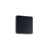 Nástenné svietidlo Ideal lux 195766 COVER AP1 SQUARE SMALL NERO 1xLED 9W/943lm 3000K čierna