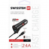 Adaptér do auta SWISSTEN 12W, 1 port, USB-A, kábel microUSB 20111000
