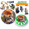 DIGITÁLNA TLAČ Opłatek na tort Zvieratko Zootopia POSTAVY + TEXT 6