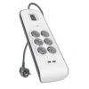 BELKIN SurgeStrip prep.ochrana, 6 zásuviek, 650J, 2USB BSV604ca2M