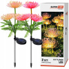 Solárna lampa do zeme SuperLED viacfarebná 70 cm 2 ks