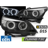 XENON D1S SVETLOMETY CCFL ANGEL EYES ČIERNE LED INDIKÁTOR pre BMW E60/E61 05-07