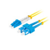 LANBERG optický patch cord SM SC/UPC-LC/UPC duplex 2m LSZH G657A1 průměr 3mm, barva žlutá FO-SULU-SD11-0020-YE Lanberg