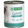 Natures P dog konzerva adult game 800g