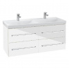 Villeroy & Boch Avento - Umývadlová skrinka, 118x51x45 cm, 4 zásuvky, Crystal White A89300B4