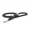 Kožené vodítko čierne cez plece prepínacie výcvikové pre stredné plemená 122, 145, 183cm, vhodné aj Šírka:: 6 mm