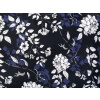 Dreamy Linens Obliečky saténové tmavo modré Kvety