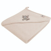 Osuška s kapucňou a uškami Mýval, 80x80 cm - béžový BocioLand