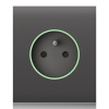 Ajax CenterCover (smart) – Stredový kryt zásuvky, horizontálny Zvoľte farbu produktu: Sivá