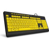 CONNECT IT FOR HEALTH CONTRAST klávesnice s velkým fontem, USB, CZ + SK verze, ŽLUTÁ/ČERNÁ CKB-4400-CS