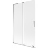 Mexen Velar L, 2-krídlová posuvná vaňová zástena 110 x 150 cm, 8mm sklo námraza, chrómová, 896-110-003-31-01