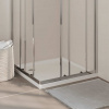 zahrada-XL Štvorcová sprchová vanička z ABS biela 80x80 cm 148907