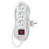 Predlžovací kábel 5 m / 3 zásuvky / s vypínačom / biely / PVC / 1 mm2 Emos P1315