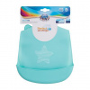 Canpol babies Pastels Silicone Bib Blue silikonový bryndák s kapsou