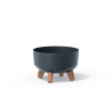 Prosperplast Květináč GRACIA LOW ECO WOOD 23,5 cm - barva: antracit ECO