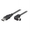 PremiumCord Kabel USB 2.0/ A-B se zahnutým USB-B konektorem 90°/ 2m/ černý (ku2ab2-90)