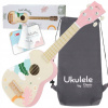 Classic World drevené ukulele gitara ružové