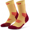 CEP Core Run Socks 5.0 Mid Cut vysoké ponožky dámské Barva: marigold/burgundy, Velikost: II