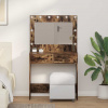 zahrada-XL Toaletný stôl Dymová dub 78.5 x 41 x 135 cm Kompozitné drevo 865032