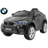 Ramiz Elektrické autíčko BMW X6M Lakované,EVA kolesá, vstup MP3,USB,SD,AUX, DO 2.4 GHz Kožené sedadlo Originál licencia čierna