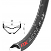 Ráf Al 29 RX 2030 Enduro+ (622x30) čierny, nit, 32 dier