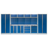 Kvalitný PROFI BLUE dielenský nábytok - 4535 x 495 x 2000 mm - MTGS1300BB2