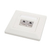Zásuvka Solarix CAT6 STP 2 x RJ45 pod omietku biela (23100094)