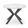 HALMAR Okrúhly jedálenský stôl rozkladací PERONI, čierna/biely mramor