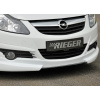 Rieger tuning spojler pod originálny predný nárazník pre Opel Corsa D 3/5-dvere. pred faceliftom, r.v. od 07 / 06-12 / 10, Prevedenie bez rebrovania