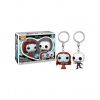 Funko POP Keychain: The Nightmare Before Christmas- Holiday Jack & Sally (2pack)