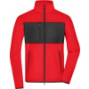 DAIBER JN 1312 / Pánska fleecová bunda - red/black XXXL