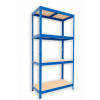 Kovový regál Biedrax 50 x 60 x 180 cm, modrý - 4 police MDF