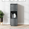vidaXL Komoda sivá 38x35x117 cm masívna borovica 814361