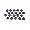 Lezecké chyty Ocun Footholds Set 1 Bolt-on - black