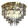 EUlight Luster Luxuria I, 1x krištáľové/zlaté kovové tienidlo, (fi 48cm), g
