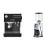 Ascaso Steel DUO, Black + Eureka Atom Specialty 75, chrome
