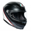 Prilba AGV K6 Minimal Pure Matt Black White Red Veľkosť: L (60-61 cm)