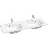 Ravak CLASSIC II dvojumývadlo 130cm, biele, s otvormi pre batériu a s prepadom 130x45x17,5 cm XJX01113000