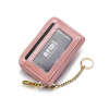Kožená peňaženka s ochranou RFID ružová s kompaktnými rozmermi 11x7,5x2,5cm