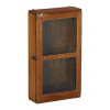 Sanu Babu Stará presklená skrinka z teakového dreva, 42x15x75cm
