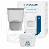 Sklenená filtračná kanvica Wessper D2 BOROSILICATE 3l sivá + 2x filter
