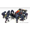 American diorama Americké diorámy Figúrky F1 Set 2 2020 - Dioráma Pit-stop Set 7 X Meccanici - Mechanics - With Decals 1:43 Matt Blue Red