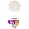 Flamingo Cat Dax Ball 4cm - tichá loptička pre mačky, mop s hrkálkou a štipcom - biela