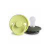 Frigg Dvojbalenie cumlíkov frigg rope green tea/ olive, 0-6m, silikón