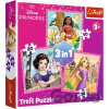 TREFL Disney princezny Vaina Locika a Sněhurka 3v1 20,36,50 dielov